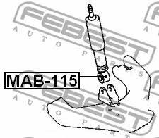 Silent block front shock absorber Febest MAB-115