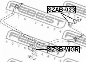 Febest Silent block, front lower arm – price [object Object] PLN
