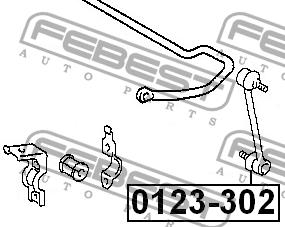 Rear stabilizer bar Febest 0123-302