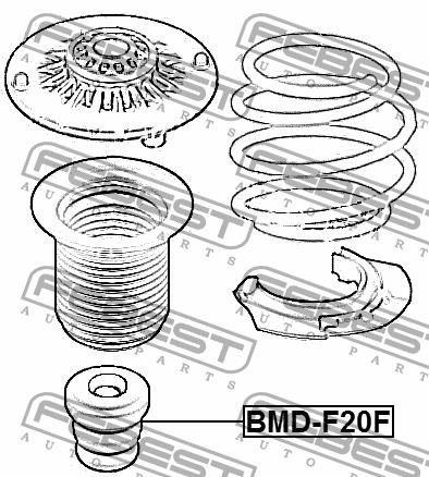 Front shock absorber bump Febest BMD-F20F