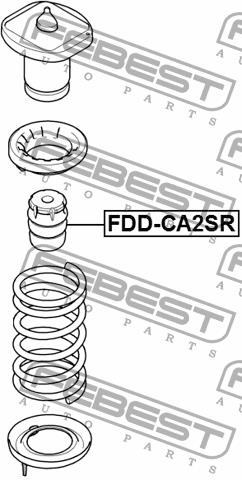 Rear shock absorber bump Febest FDD-CA2SR