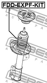 Bellow and bump for 1 shock absorber Febest FDD-EXPF-KIT