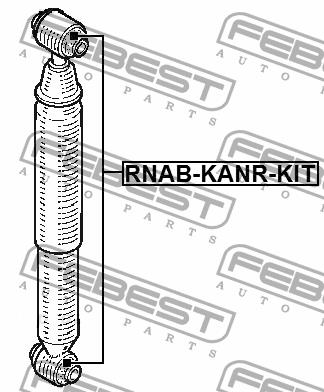 Silent block rear shock absorber Febest RNAB-KANR-KIT