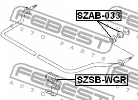 Silent block, front lower arm Febest SZAB-033