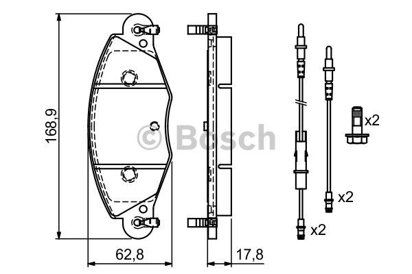 Bosch Brake pad set – price 175 PLN