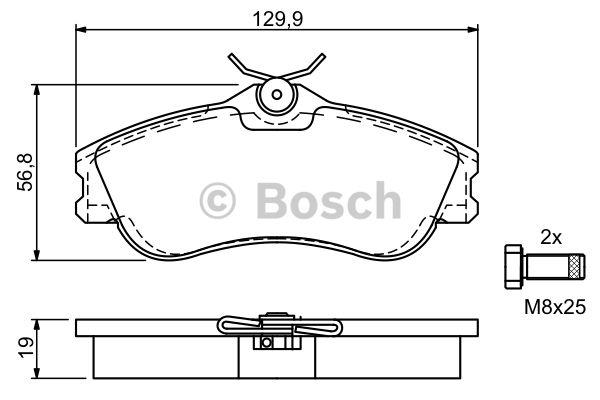 Bosch Brake pad set – price 130 PLN