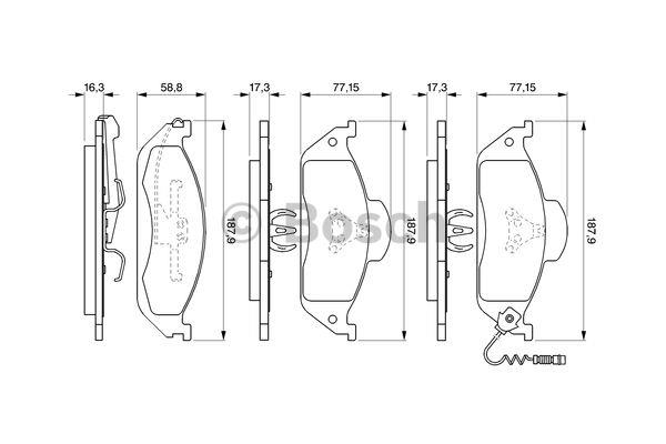 Brake pad set Bosch 0 986 424 611