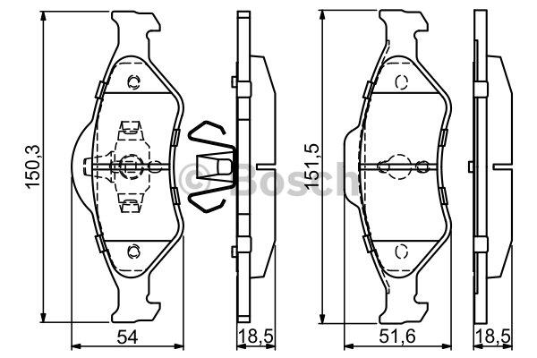 Bosch Brake pad set – price 107 PLN