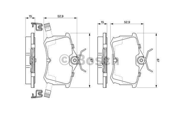 Bosch Brake pad set – price 135 PLN