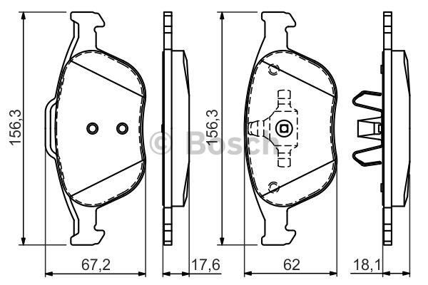 Bosch Brake pad set – price 151 PLN