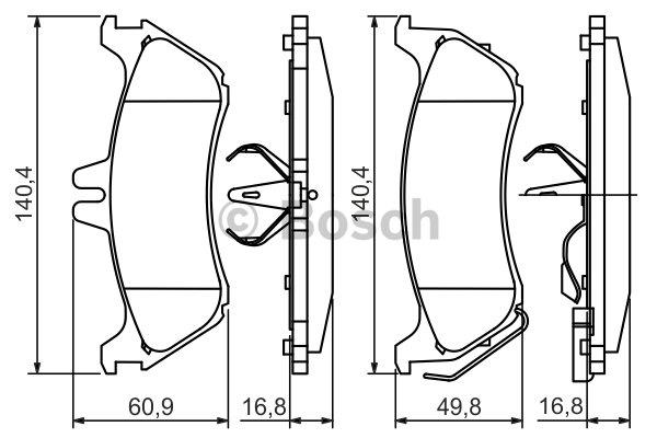 Bosch Brake pad set – price 229 PLN