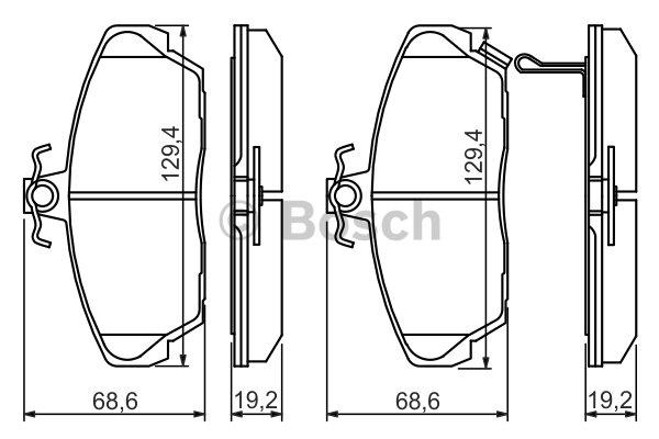 Bosch Brake pad set – price 139 PLN
