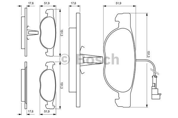 Bosch Brake pad set – price [object Object] PLN