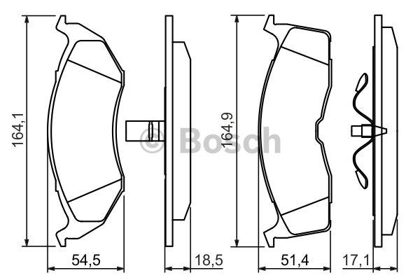Bosch Brake pad set – price 131 PLN