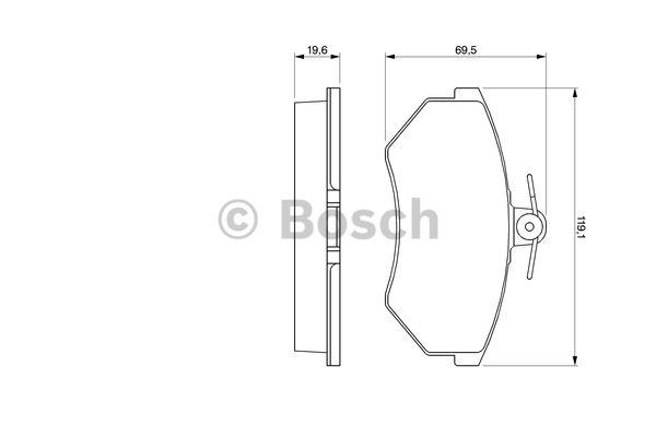 Bosch Brake pad set – price 133 PLN