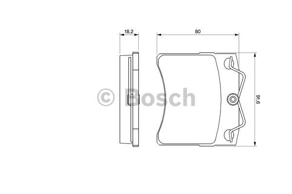 Bosch Brake pad set – price 132 PLN
