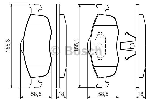 Bosch Brake pad set – price 131 PLN