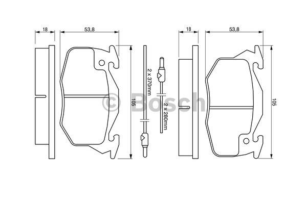 Brake Pad Set, disc brake Bosch 0 986 460 983