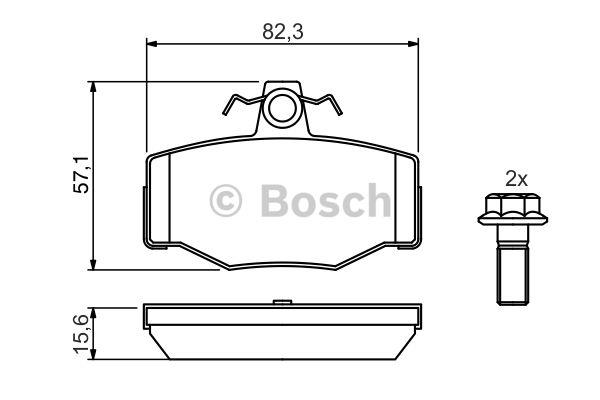Bosch Brake pad set – price 107 PLN