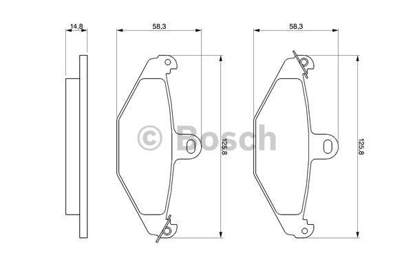 Bosch Brake pad set – price 116 PLN