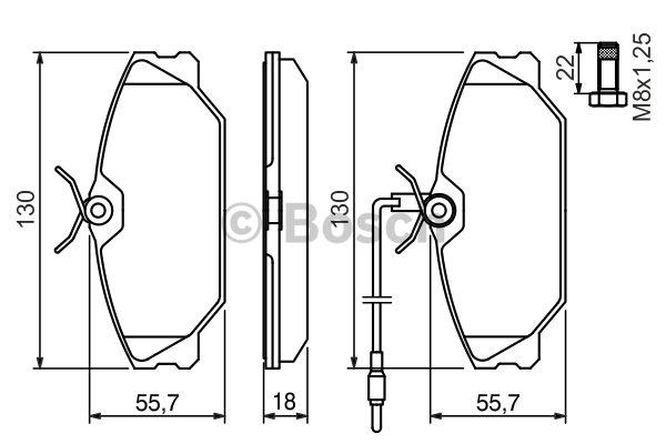 Bosch Brake pad set – price 116 PLN