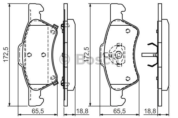 Bosch Brake pad set – price 212 PLN