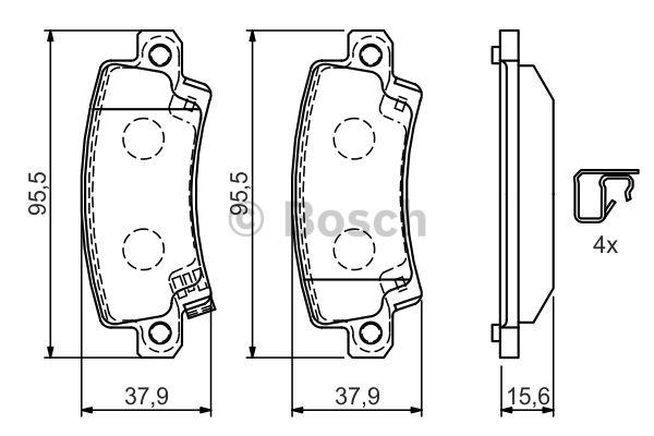 Bosch Brake pad set – price 102 PLN