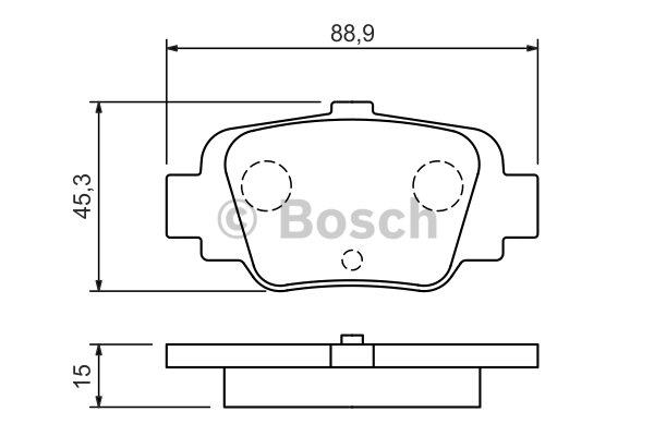 Brake Pad Set, disc brake Bosch 0 986 424 800