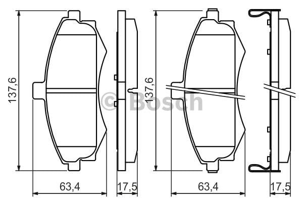 Bosch Brake pad set – price 139 PLN