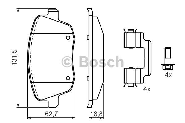 Bosch Brake pad set – price 143 PLN