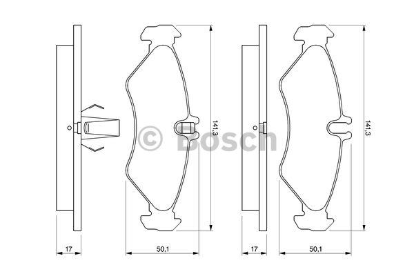 Bosch Brake pad set – price 130 PLN