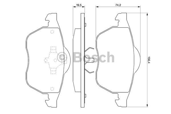Bosch Brake pad set – price 196 PLN