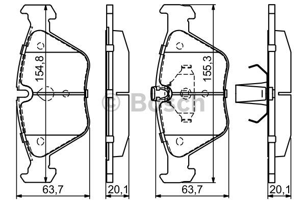 Bosch Brake pad set – price 205 PLN
