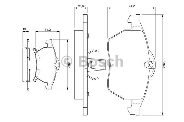 Bosch Brake pad set – price 149 PLN