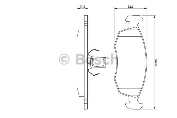 Bosch Brake pad set – price 121 PLN