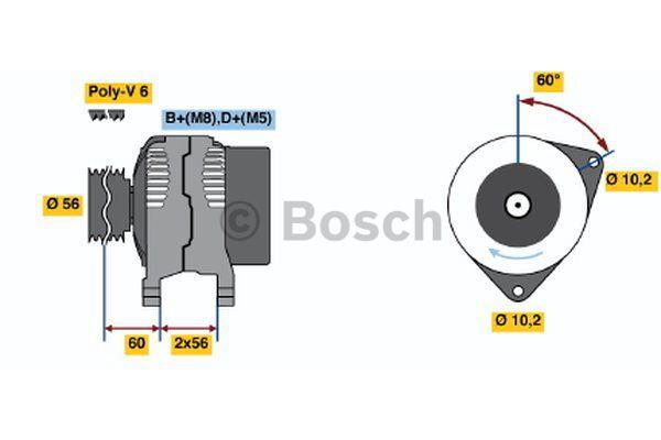 Alternator Bosch 0 123 510 064