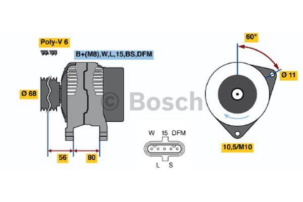 Alternator Bosch 0 124 555 010