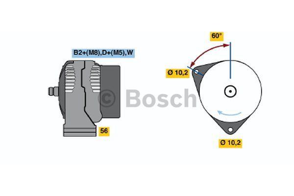 Alternator Bosch 0 124 615 041