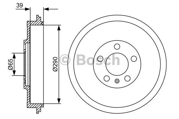 Bosch Rear brake drum – price [object Object] PLN