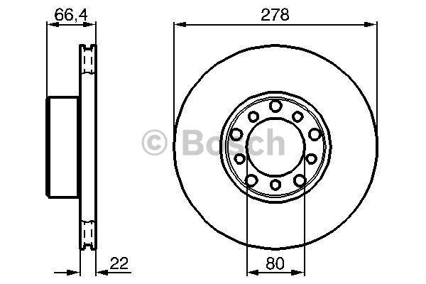 Bosch Front vented brake disc – price [object Object] PLN