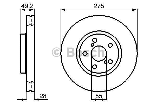 Bosch Front vented brake disc – price [object Object] PLN