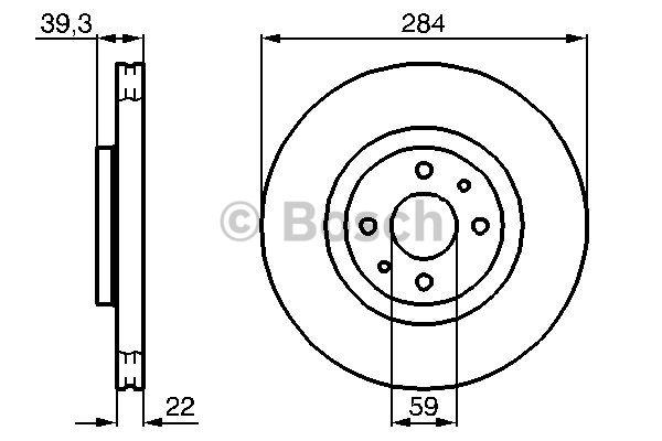 Bosch Front vented brake disc – price [object Object] PLN