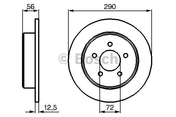 Bosch Rear solid brake disc – price [object Object] PLN