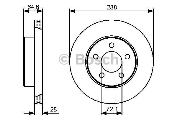 Bosch Front vented brake disc – price [object Object] PLN