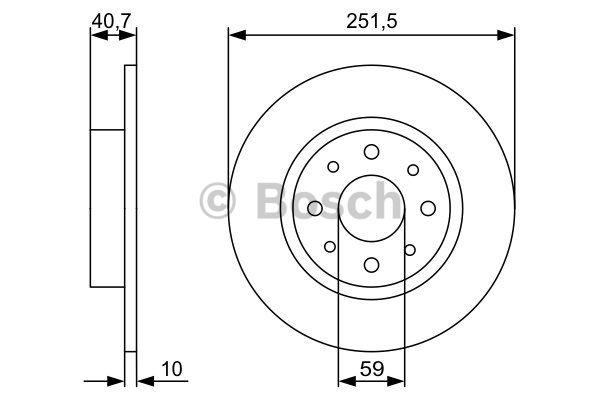 Bosch Rear solid brake disc – price [object Object] PLN