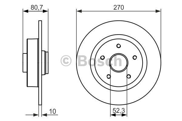 Bosch Rear solid brake disc – price [object Object] PLN