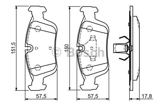 Bosch Brake pad set – price 110 PLN