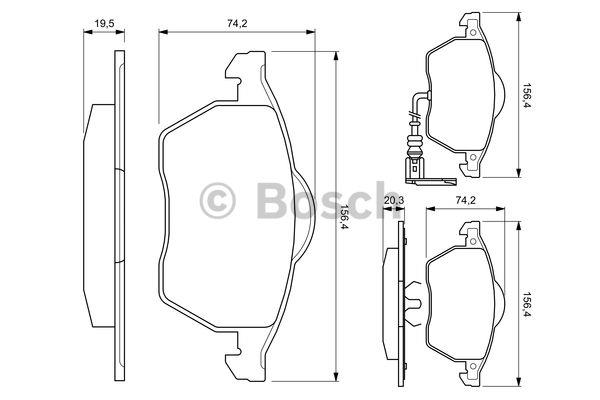 Bosch Brake pad set – price 156 PLN