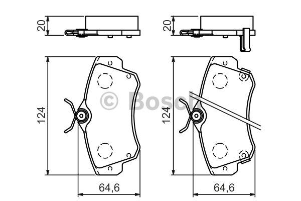 Bosch Brake pad set – price 202 PLN