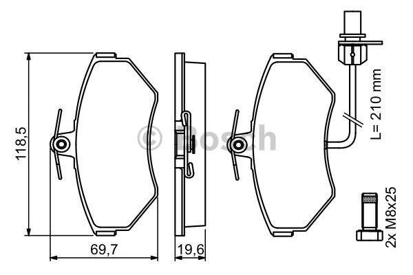 Bosch Brake pad set – price 190 PLN